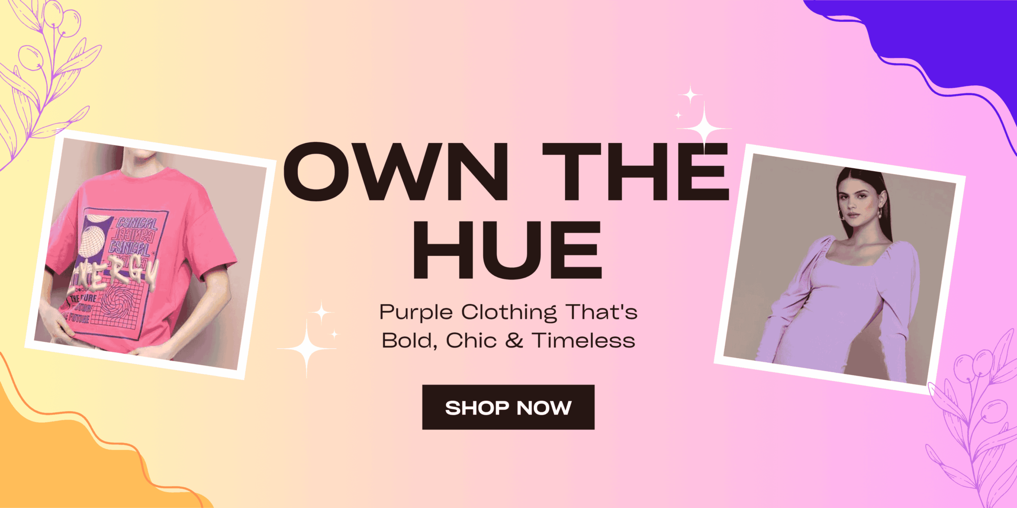 Own The Hue Shop by the purple color Why you need Purple color this season